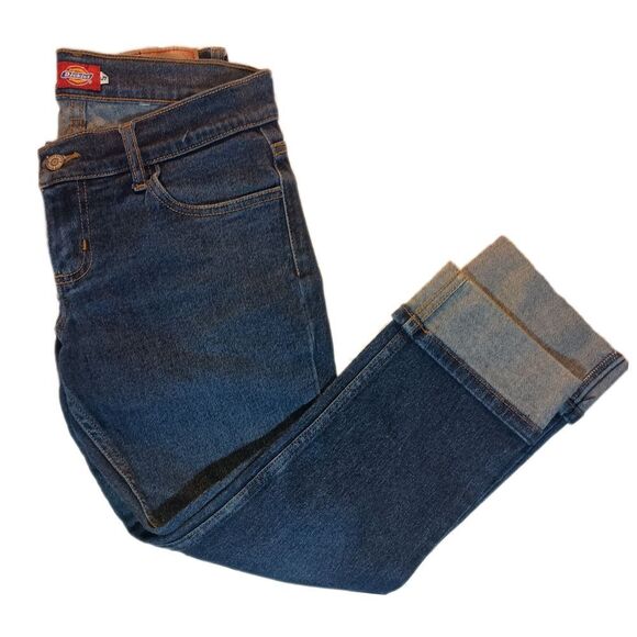 Dickies‎ Girl Capri jeans with rolled cuff SKUK073 - Picture 1 of 7